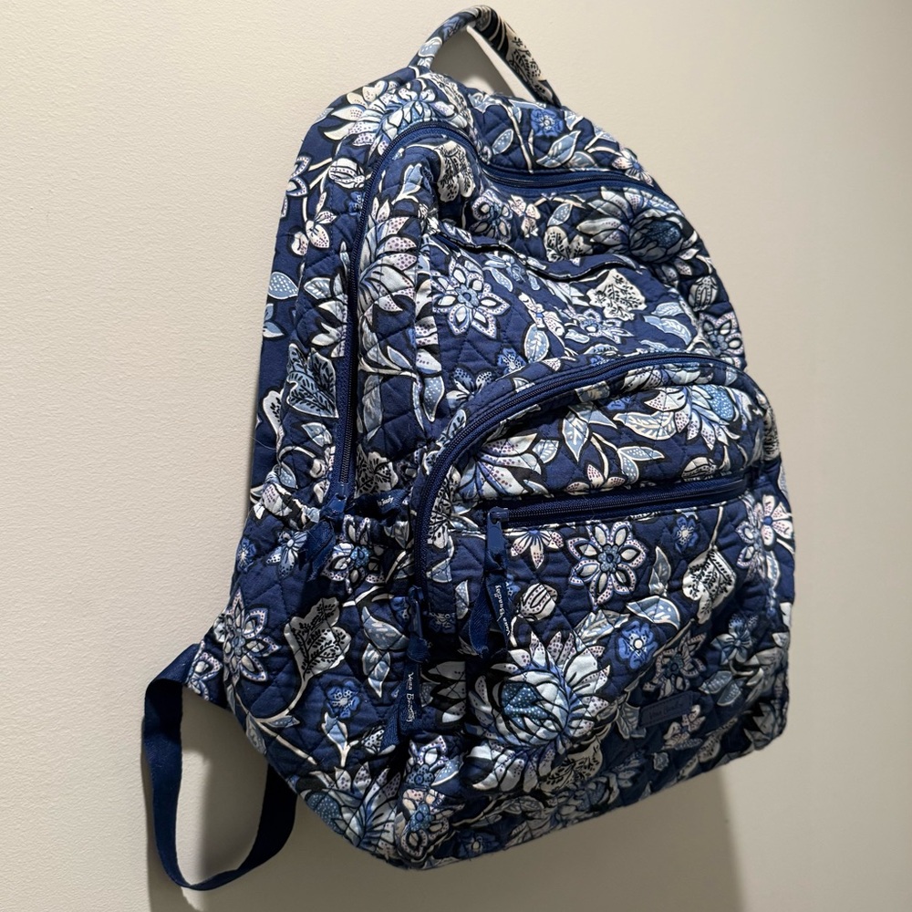 Vera Bradley Blue Floral Backpack - Picture 2 of 8